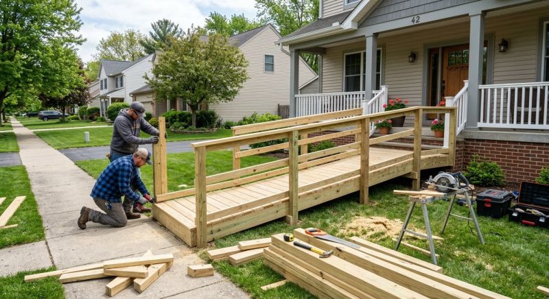 Hardwood Ramp Installation in Conroe, TX
