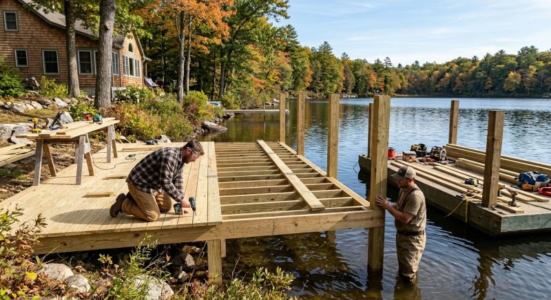 Wood Dock Installation in Denver, CO
